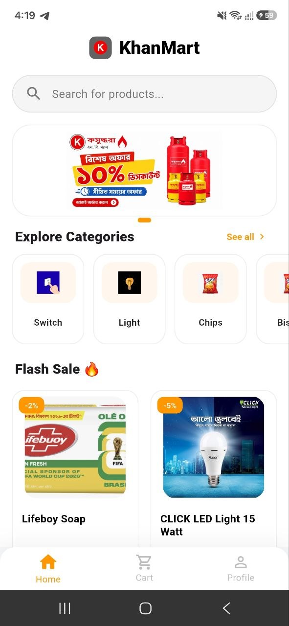 Khan Mart app screenshot