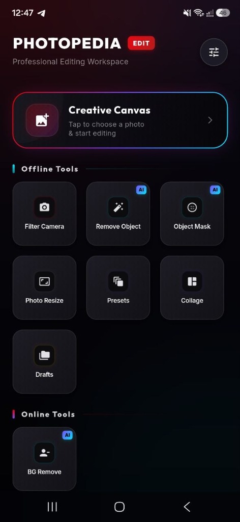 Photopedia Edit app screenshot